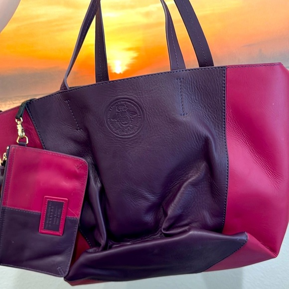abigail riggs | Bags | Abigail Riggs Earhart Tote Bag Burgundy Purple ...